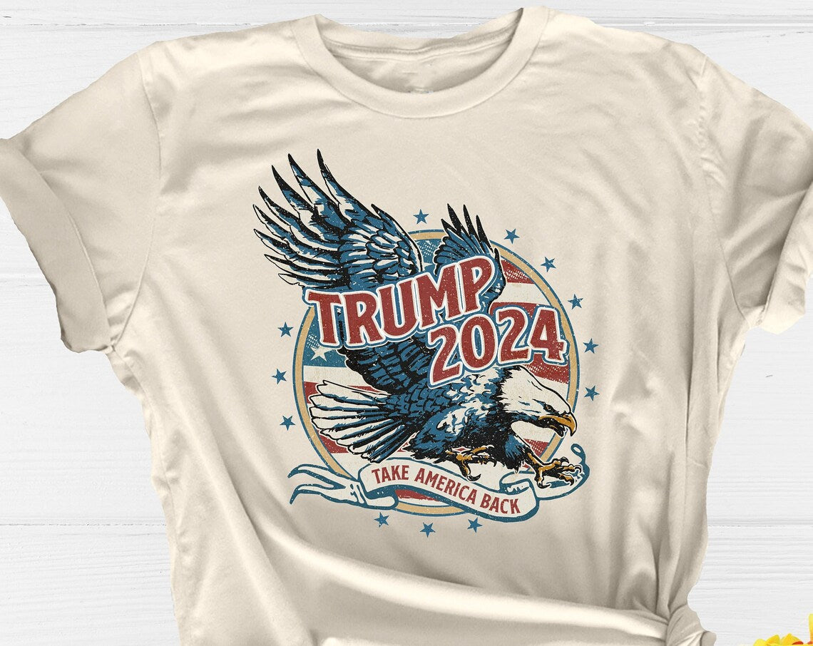 Unisex T-shirt Trump 2024 Shirt, American Flag Shirt, Take America Back Shirt, Free Trump Shirt, Republican Shirt, President Trump Shirt, Trump Fan Shirt