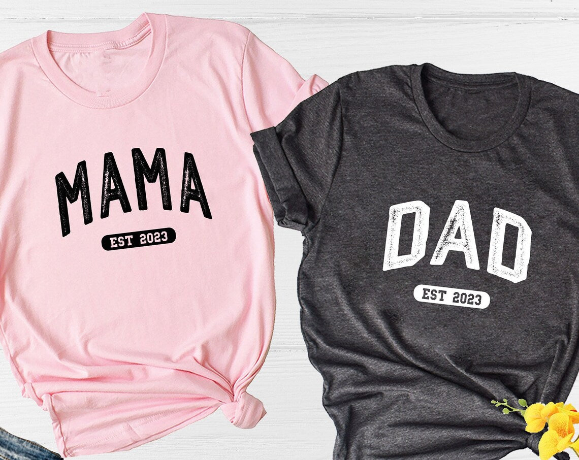 Unisex T-shirt Mama Shirt, Dad Shirt, Custom Mom Shirt, Custom Dad Shirt, Mothers Day Shirt, Mother Shirt, Father Shirt, Mom Dad Matching Shirts