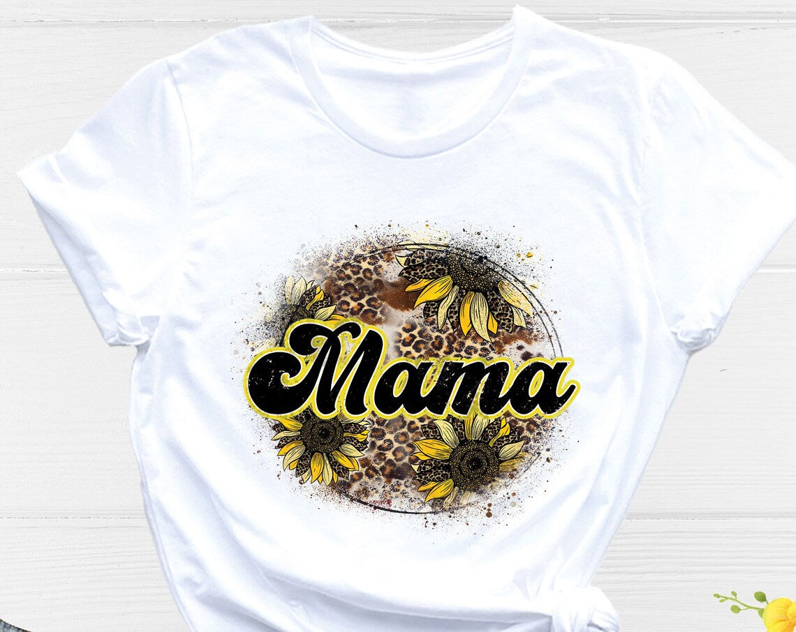 Unisex T-shirt Leopard Mama Shirt, Retro Vintage Mama Shirt, Mother's Day Shirt, Motherhood Shirt, Cute Mom Shirt, New Mom Shirt, Funny Mama Shirt