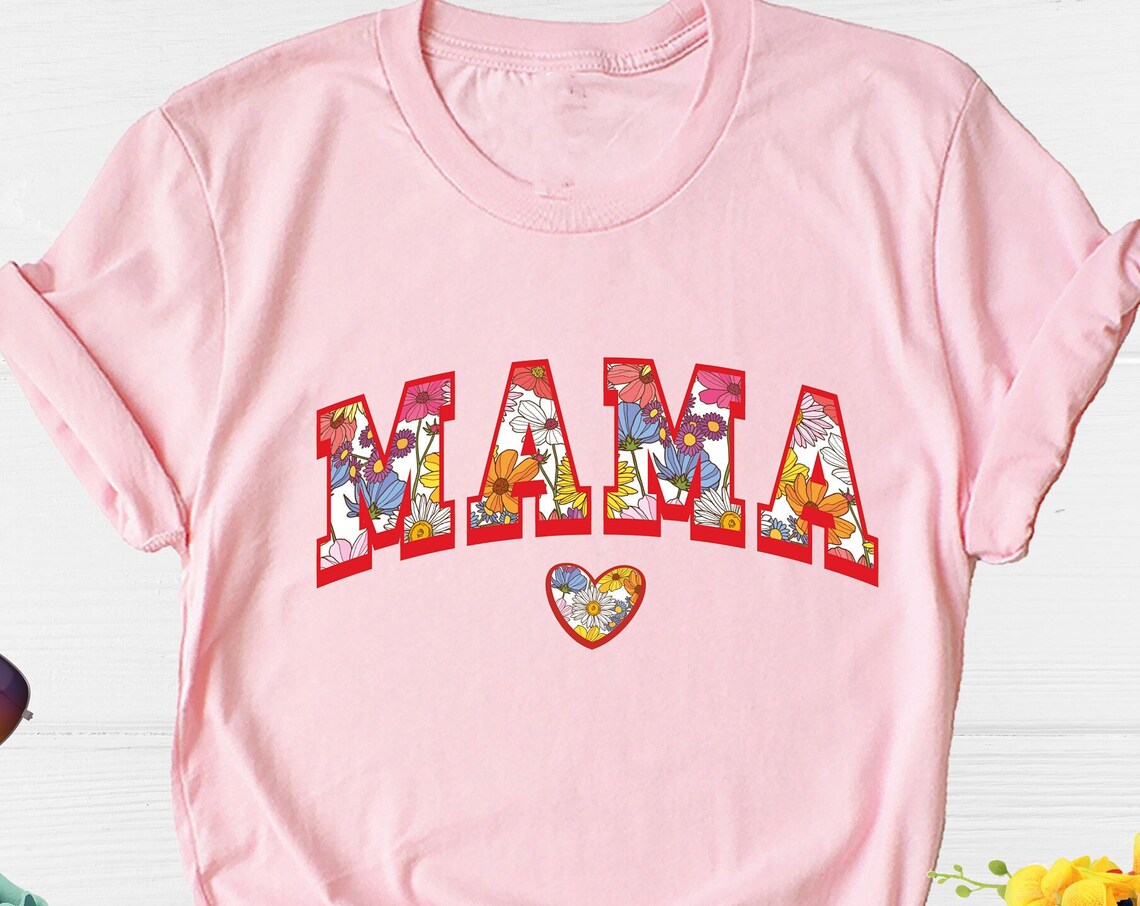 Unisex T-shirt Flower Mama Shirt, Floral Mama Shirt, Mama Shirt, Mothers Day Shirt, Mom Life Shirt, Flower Lover Mom Shirt, New Mom Shirt, Cool Mom Shirt