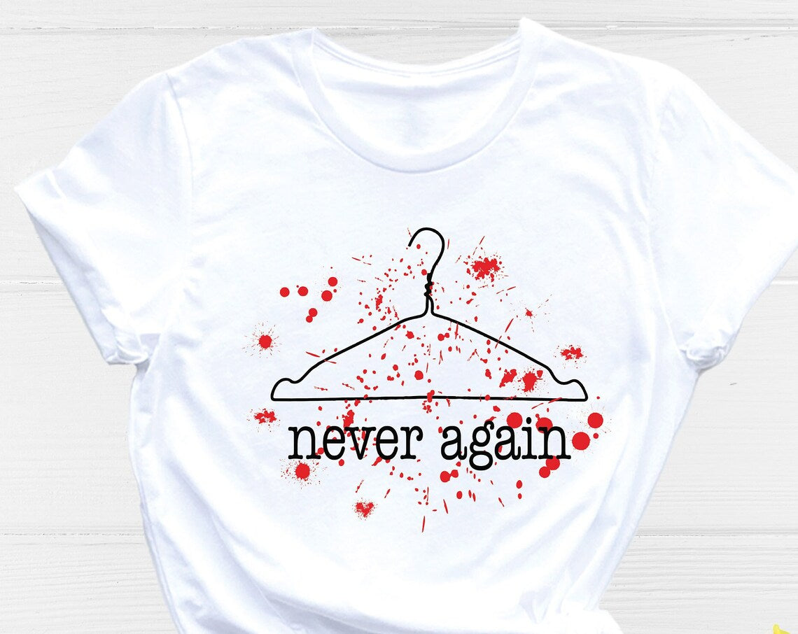 Unisex T-shirt Never Again Shirt, Pro Choice Shirt, Feminist Shirt, Uterus Shirt, Reproductive Rights Shirt, Feminism Shirt, Abortion Rights Shirt, RBG Tee