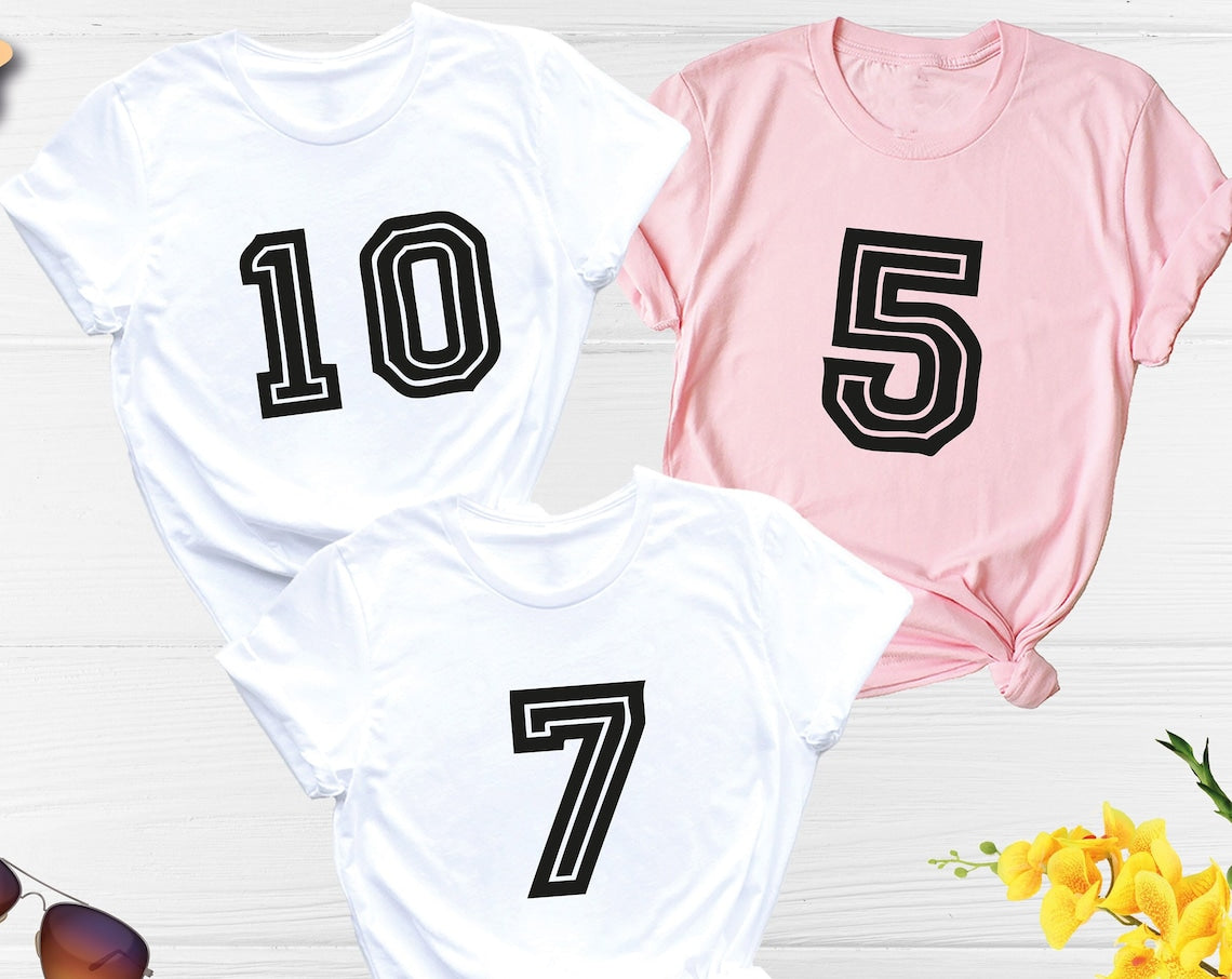 Toddler T-shirt Baseball Team Number Shirt, Softball Shirt, Game Day S