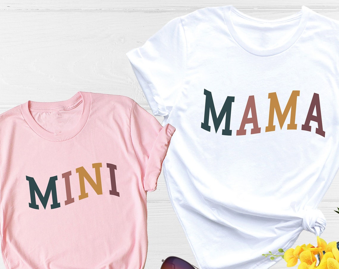 Unisex T-shirt Mama Mini Shirts, Mom Baby Shirts, Mommy and Me Shirt, New Mom Shirt, Mama Mini Matching Shirt, Mother and Daughter Shirts, Mama Shirt