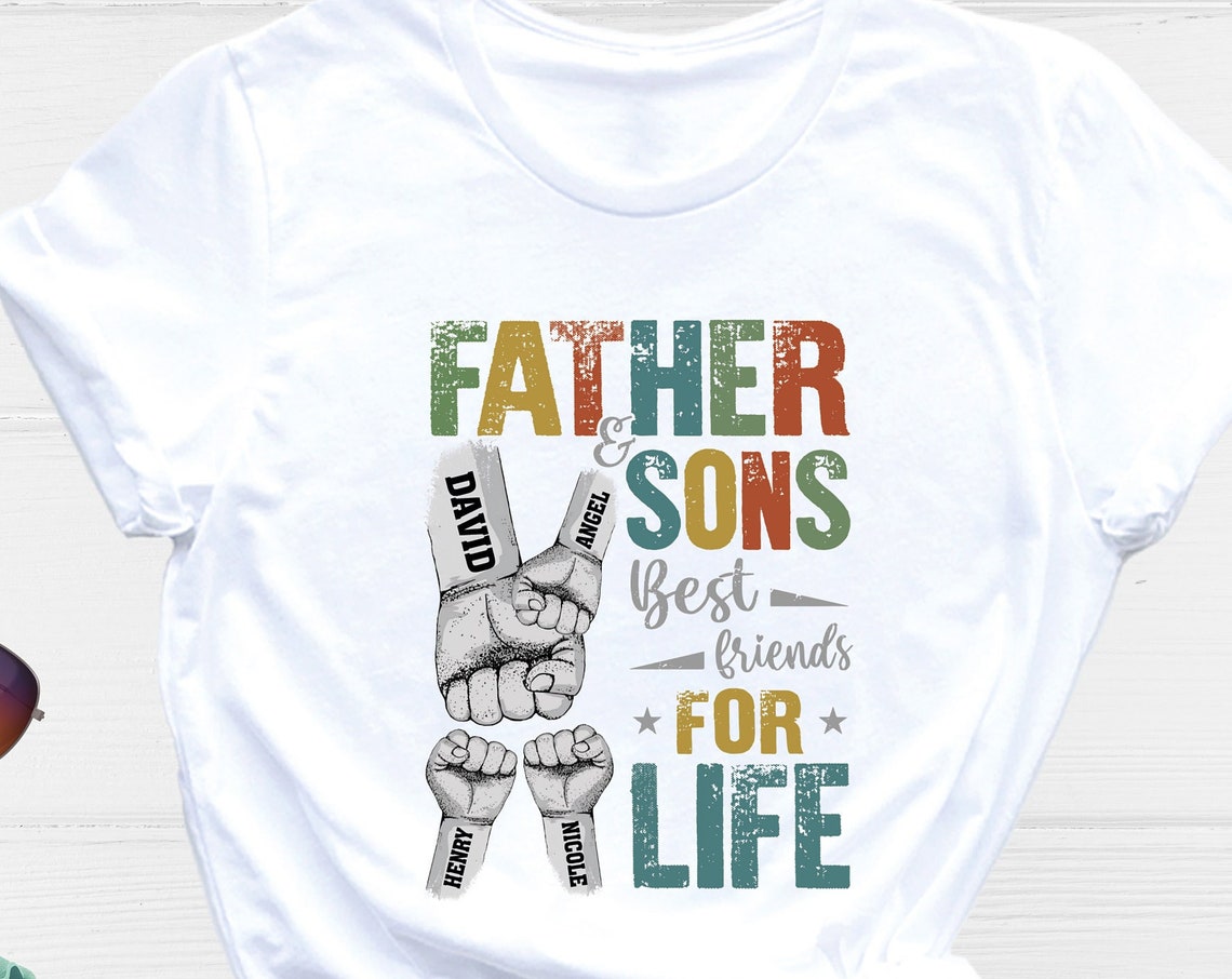 Unisex T-shirt Father and Son Best Friends for Life Shirt, Custom Dad Shirt, Father and Sons Shirt, Father's Day Shirt, Dad Best Friend Shirt, Dad Life