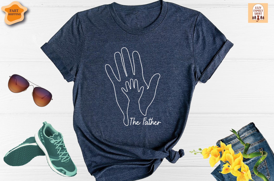 Unisex T-shirt Father Hand Shirt, Dad and Baby Hand Shirt, Kids Hand Shirt, New Dad Shirt, Father's Day Shirt, Family Hand Love Shirt,