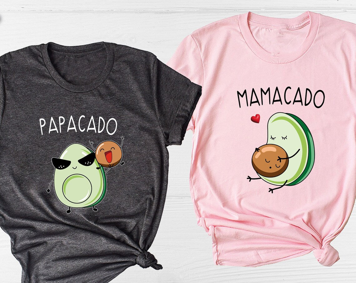 Unisex T-shirt Papacado Mamacado Shirt, Avacado Baby Shower Shirt, Pregnancy Shirt, New Mom Shirt, Baby Announcement Tee, Baby Shower Shirt, Gender Reveal