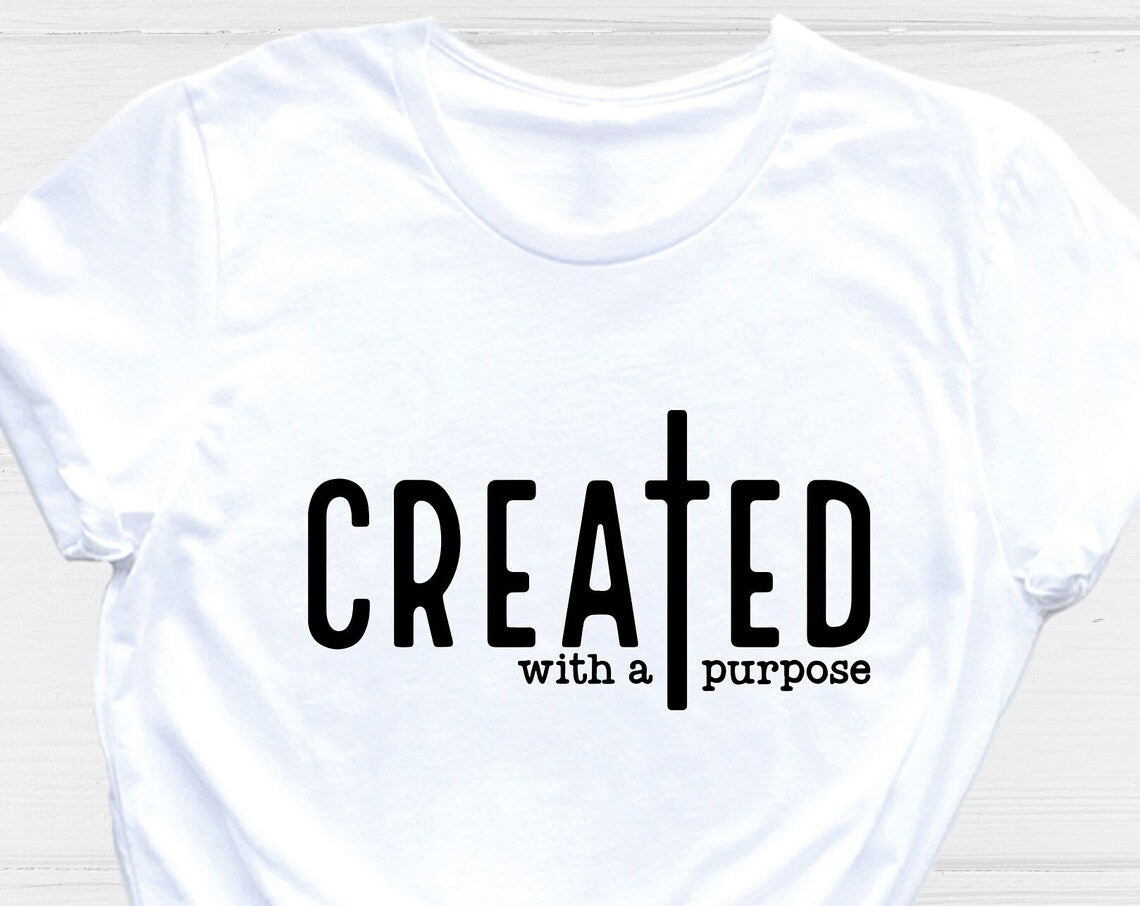 Unisex T-shirt Created Shirt, Faith Shirt, Vertical Cross, Faith Cross, Religious Shirt, Jesus Love Tee, Christian Tee, Motivational Shirt, Positive Vibes